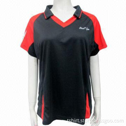 Women v-neck black t-shirts